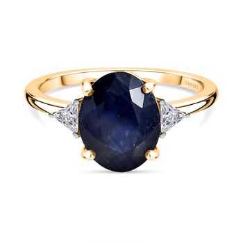 D'Joy Masoala Saphir und Moissanit Ring - 4,15 ct.