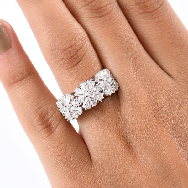 D'Joy Moissanit Ring 925 Silber rhodiniert (Größe 20.00) ca. 2,68 ct image number 2