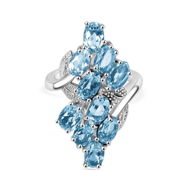 Himmelblauer Topas Ring - 6,41 ct.