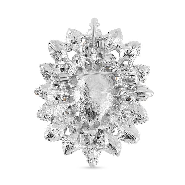 Kristall, Wei&szlig;er Kristall Brosche image number 3