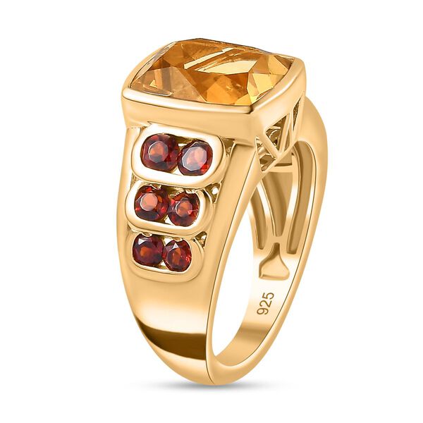 AA Citrin und Mosambik Granat Ring- 5,42 ct. image number 5