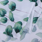 Duschvorhang mit 12 Haken und grünem Blattmuster, 180x180 cm, Grün und Weiß image number 3