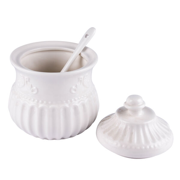 22 teiliges Porzellan Tee Set, 6 Tassen, 6 Teller, 7 L&ouml;ffel, 1 Teekanne, 1 Zucker, 1 Milch image number 9