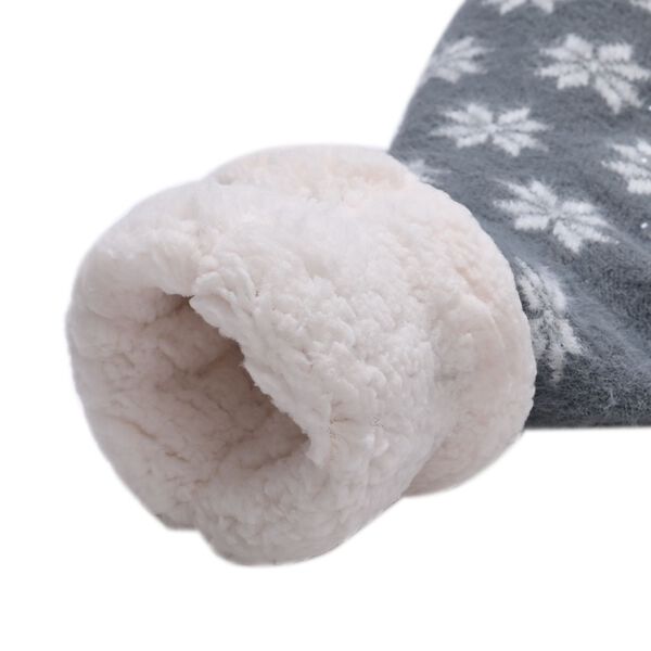 2er Set kuschelige Sherpa Socken, Schneeflocken image number 3