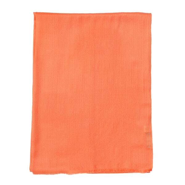 LA MAREY - Luxuri&ouml;ser und weicher Schal aus 100 % Kaschmirwolle, 70 x 195 cm, Orange image number 7