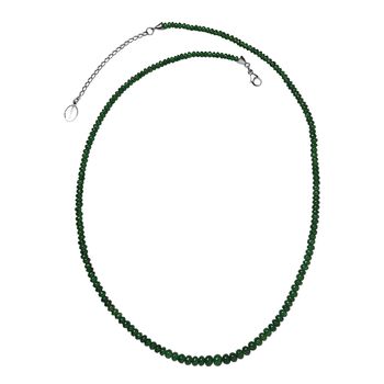 AAAA Tsavorite Granat Halskette ca. 45 cm + 5 cm Extender, 950 Platin ca. 50,00 ct.