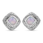 Royal Bali - Natürlicher, äthiopischer Welo Opal Ohrringe 925 Silber ca. 1.38 ct