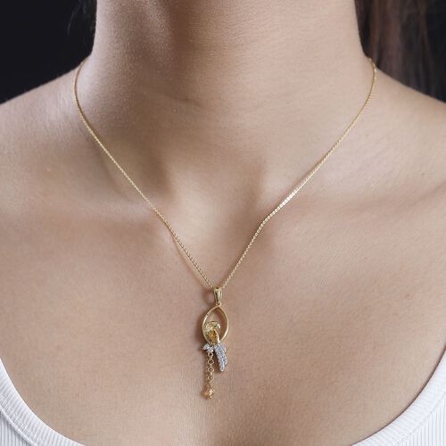 GP Trifono Kollektion - Citrin, Zirkon und blauer Saphir-Anhänger mit 50cm Kette - 0,78 ct. image number 1