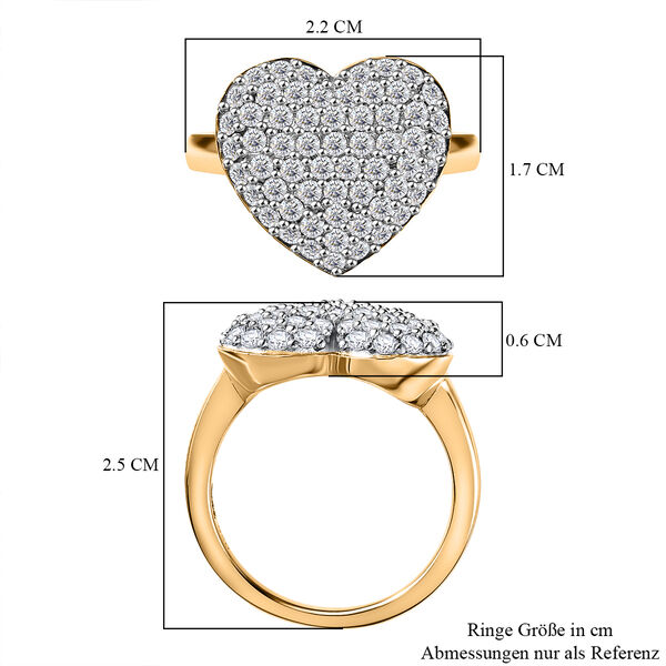 Moissanit Herz Ring - 1,84 ct. image number 7
