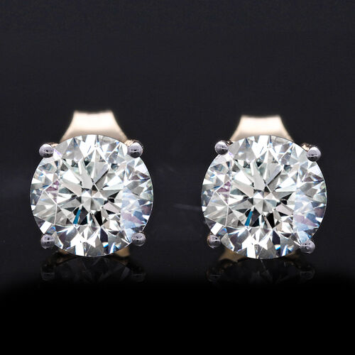 LUXURIANT DIAMOND- SGL zertifizierte VS-EF Labor Diamant-Ohrringe in 585 Gelbgold - 1 ct. image number 11