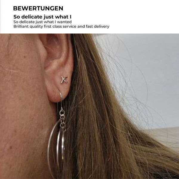 Molto Kiss Stacking Ohrstecker in rhodiniertem Silber image number 11