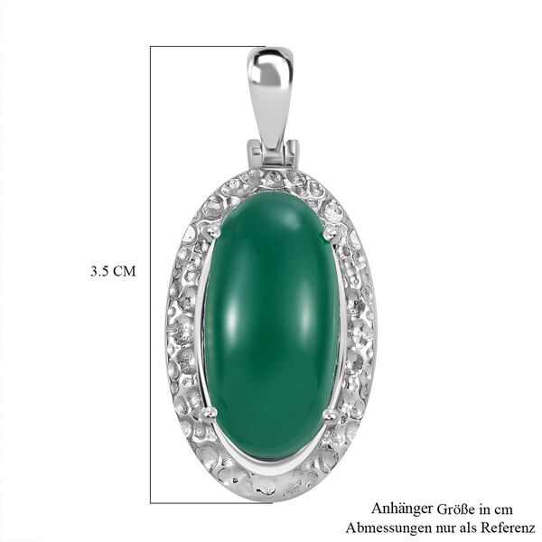 Verde Onyx Anh&auml;nger  Edelstahl ca. 11.77 ct image number 6