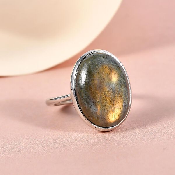 Feuer Labradorit Ring - 12,26 ct. image number 2