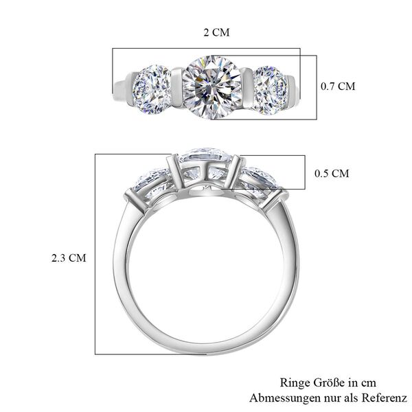 Moissanit Ring, ca. 1,81 ct. image number 6