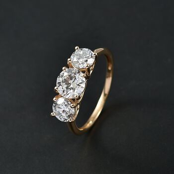 LUXURIANT SGL zertifizierter VS-EF Labor Diamant Ring in 585 Gold - 2 ct.