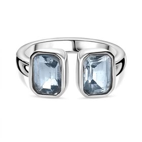 Himmelblauer Topas Ring Edelstahl (Größe 17.00) ca. 2,66 ct