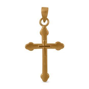 999 Fein Gold Kreuz Anh&auml;nger