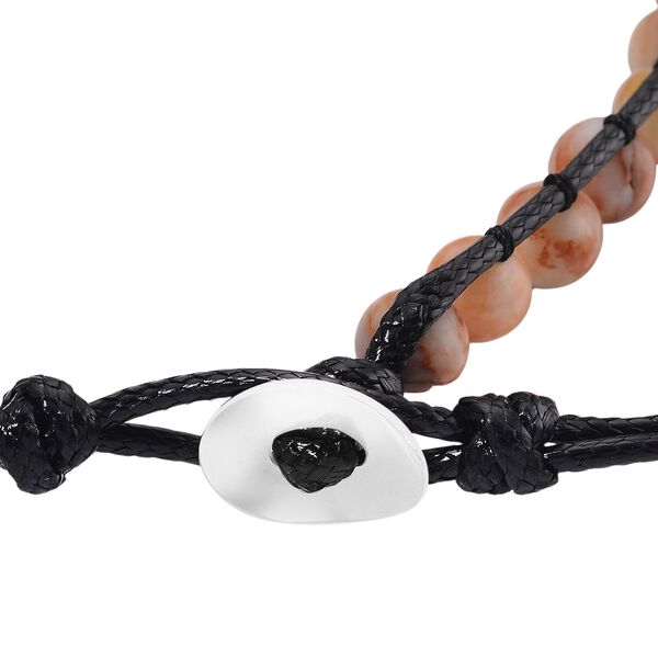 Roter Web-Jaspis Halskette, flexibel (ca. 42 cm), ca. 80.00 ct image number 5