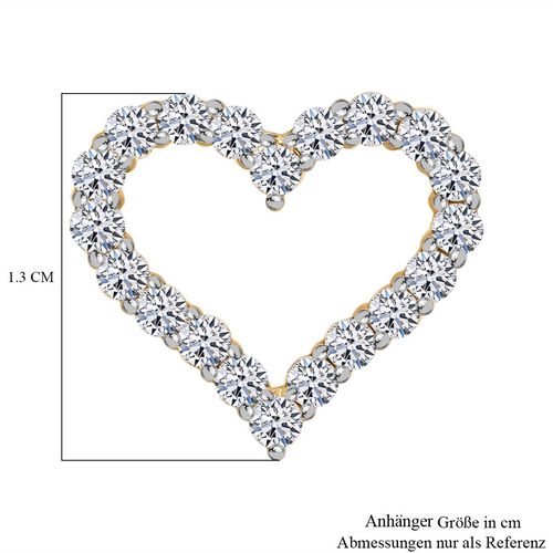 LUXURIANT DIAMOND- SI-GH Labor Diamant Anhänger, 925 Silber Gelbgold Vermeil - 0,50 ct. image number 5