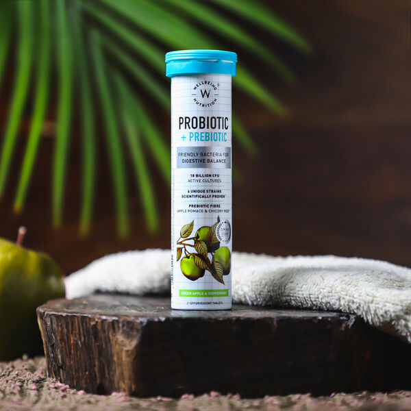 Wellbeing Nutrition t&auml;gliches Pr&auml;biotikum & Probiotikum 21 Brausetabletten image number 1