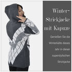 Winter-Kapuzenpullover mit 2 Taschen, Schwarz und weiß image number 3