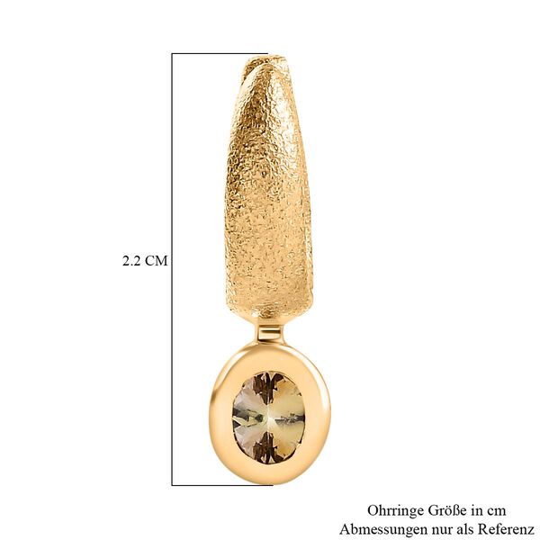 AA nat&uuml;rliche, goldene Tansanit-Ohrringe - 0,70 ct. image number 5