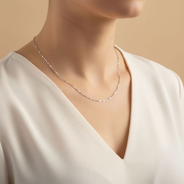 925 Silber rhodiniert Kette ca. 45 cm image number 3