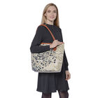 Klassische Handtasche mit PU-Leder Griff, Leopard-Braun image number 1