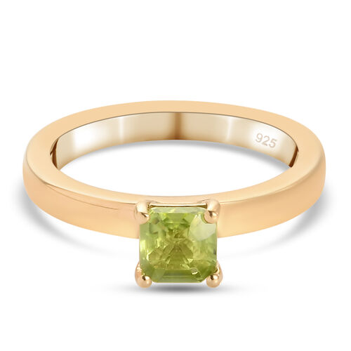 Natürlicher Peridot-Ring, 925 Silber vergoldet  ca. 0,63 ct image number 0