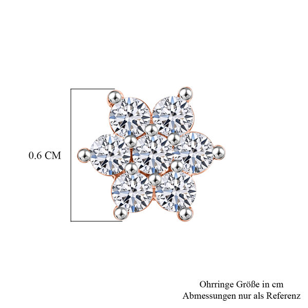 LUXURIANT DIAMOND - Lab Grown Diamant SI-GH Ohrringe 925 Silber 750 Ros&eacute;vergoldet ca. 0,20 ct. image number 4