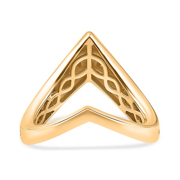 Moissanit Ring 925 Silber Gelbgold Vermeil (Gr&ouml;&szlig;e 17.00) ca. 0,55 ct image number 6