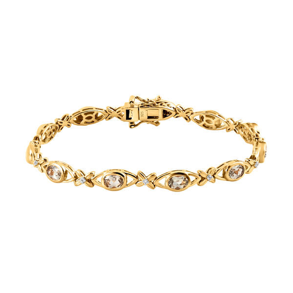 Turkizit und Zirkon Armband in Silber