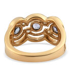 Tansanit und Zirkon Ring 925 Silber vergoldet  ca. 0,43 ct image number 5