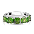 Natürlicher Chromdiopsid Ring, 925 Silber platiniert (Größe 18.00) ca. 2.85 ct