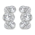 Moissanit Ohrringe 925 Silber rhodiniert ca. 0.73 ct