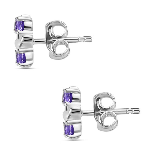 Designer Inspiriert XOXO Blauer Zirkonia Ohrringe 925 Silber image number 5