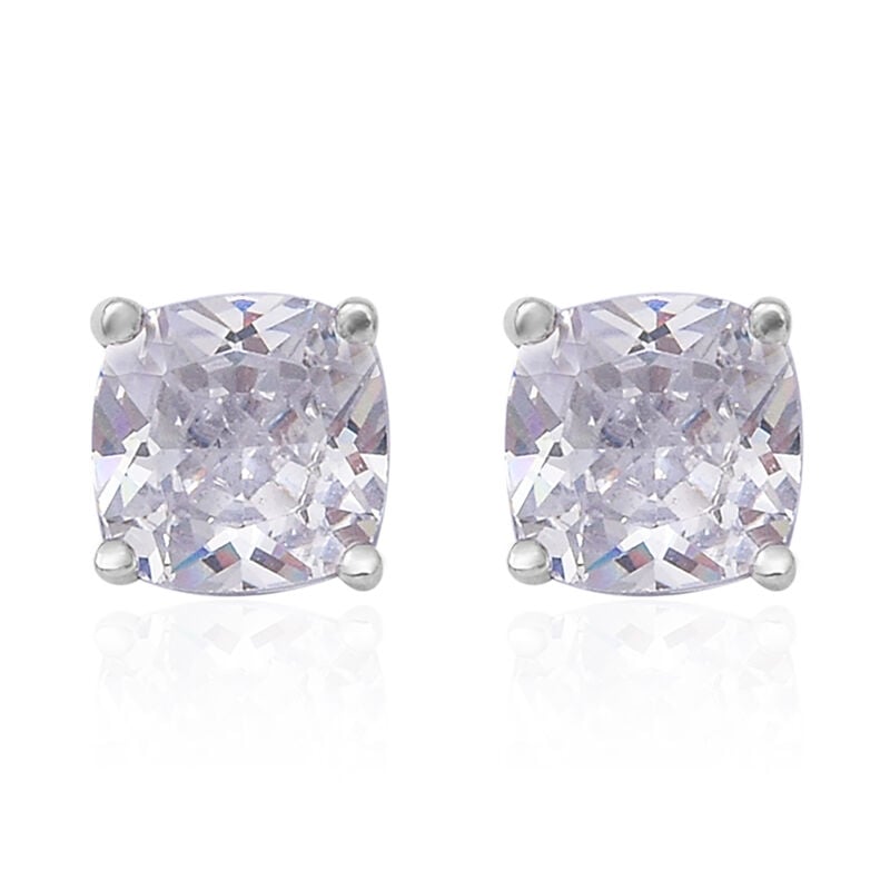 Künstliche Diamant-Ohrringe, 925 Silber Rhodium Überzug ca. 3,50 ct image number 0