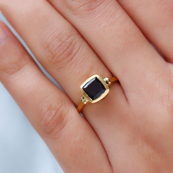 Alexandrit Triplett Quarz Solitär Ring 925 Silber vergoldet image number 3