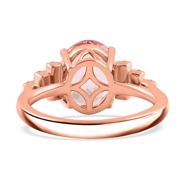 LUXORO zertifiziert und geprüft AAA Rosa Morganit und Diamant Anhänger in 417 Roségold - 3 ct. image number 4