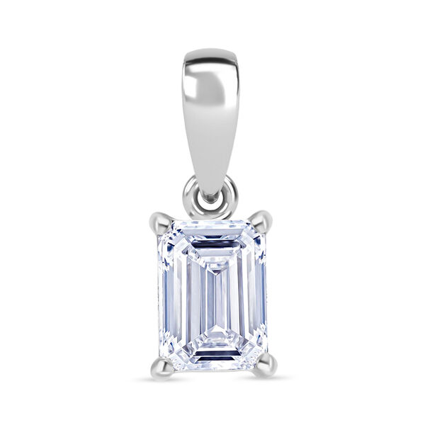 LUXURIANT IGI zertifizierter VS Labor Smaragdschliff Diamant Anhänger in 950 Platin- 1 ct. image number 0