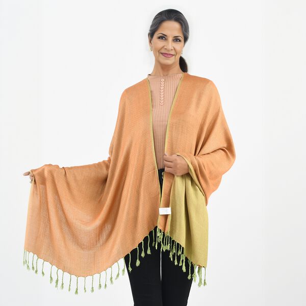 Doppelgewebter Schal, Nude image number 2