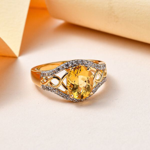 Premium brasilianischer Heliodor und Zirkon-Ring - 1,92 ct. image number 2