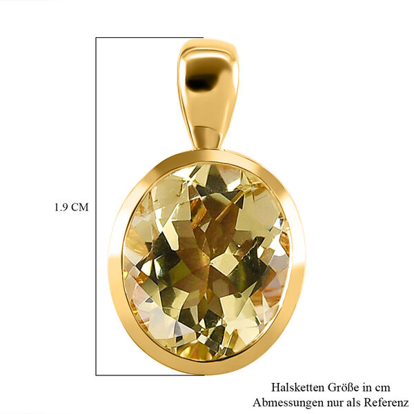 Ouro Verde-Quarz Anh&auml;nger, 925 Silber vergoldet ca. 3,23 ct image number 6