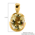 Ouro Verde-Quarz Anhänger, 925 Silber vergoldet ca. 3,23 ct image number 5