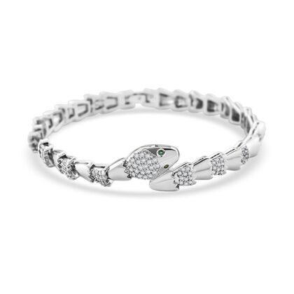 Wei&szlig;er Zirkonia Armband ca. 19 cm Nickelfreies Messing 2.00 ct