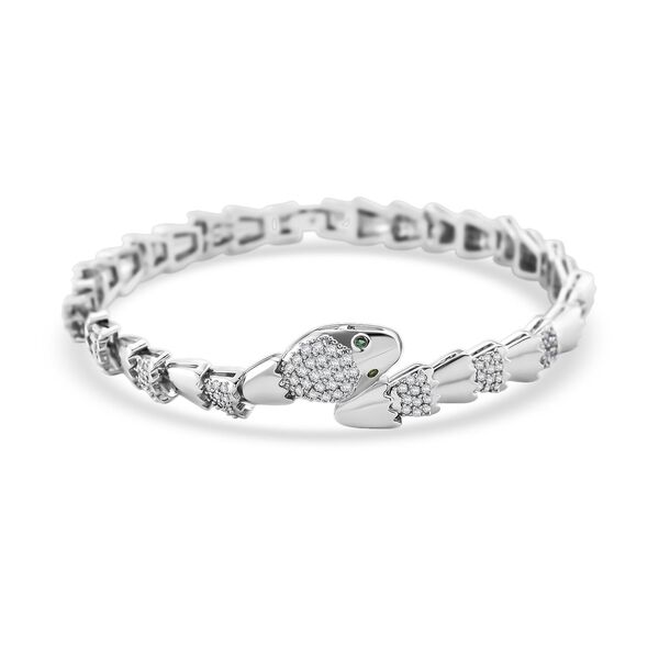 Wei&szlig;er Zirkonia Armband ca. 19 cm Nickelfreies Messing 2.00 ct