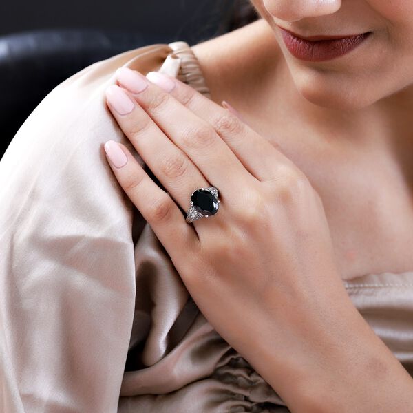 Elite Shungit und Zirkon-Ring - 4,21 ct. image number 3
