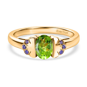 EverTrue Peridot und blauer Zirkonia Ring