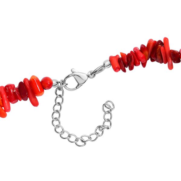 Koralle und Schwamm Koralle 45+5cm Halskette - 170 ct. image number 5