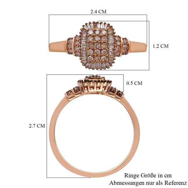 Nat&uuml;rlicher Champagner Diamant-Ring - 0,50 ct. image number 6